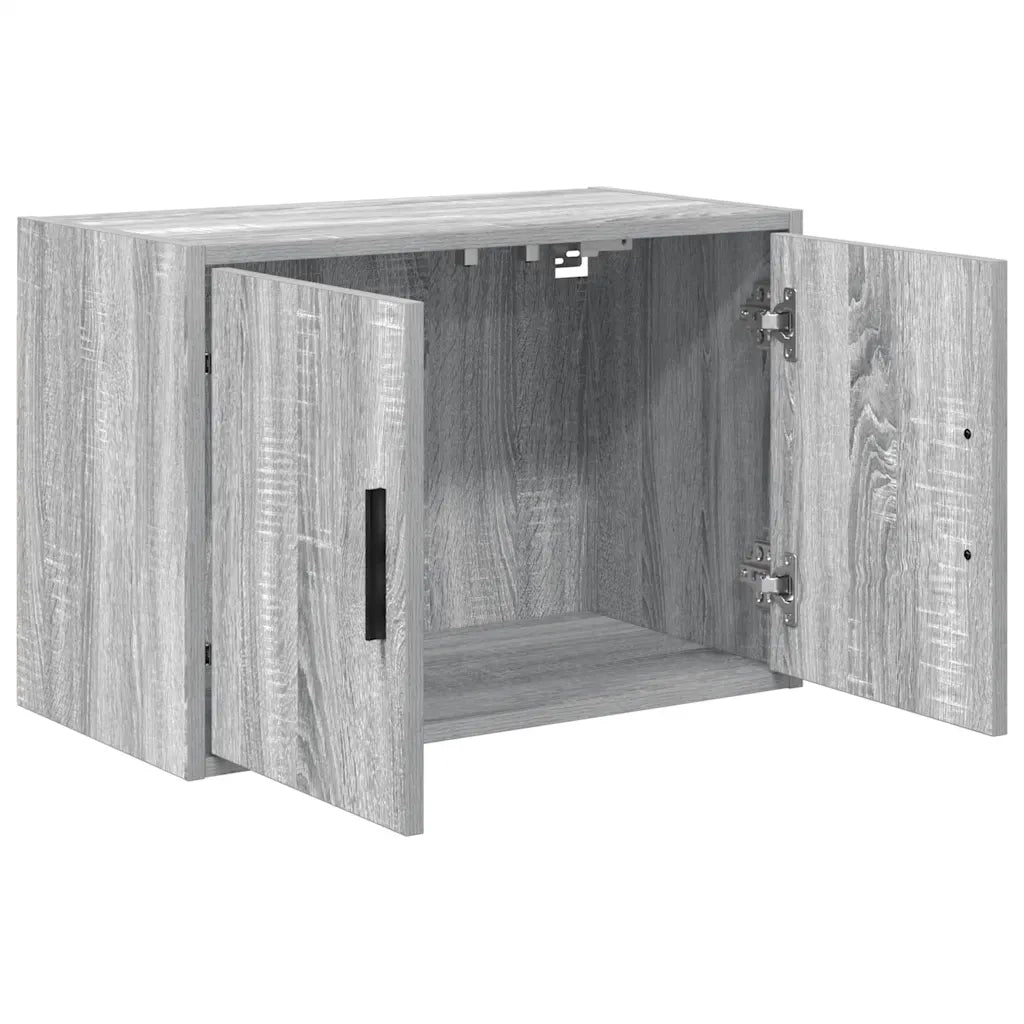 Pensili per Garage 2 pz Grigio Sonoma in Legno Multistrato 860654