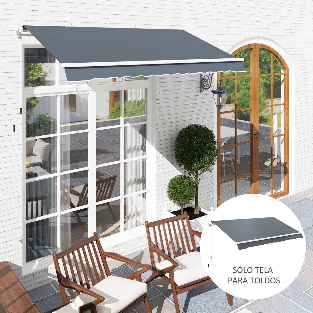 Tenda da Esterno ¨C zephmum ¨C Grigio 2.8x2.5m con Protezione UV