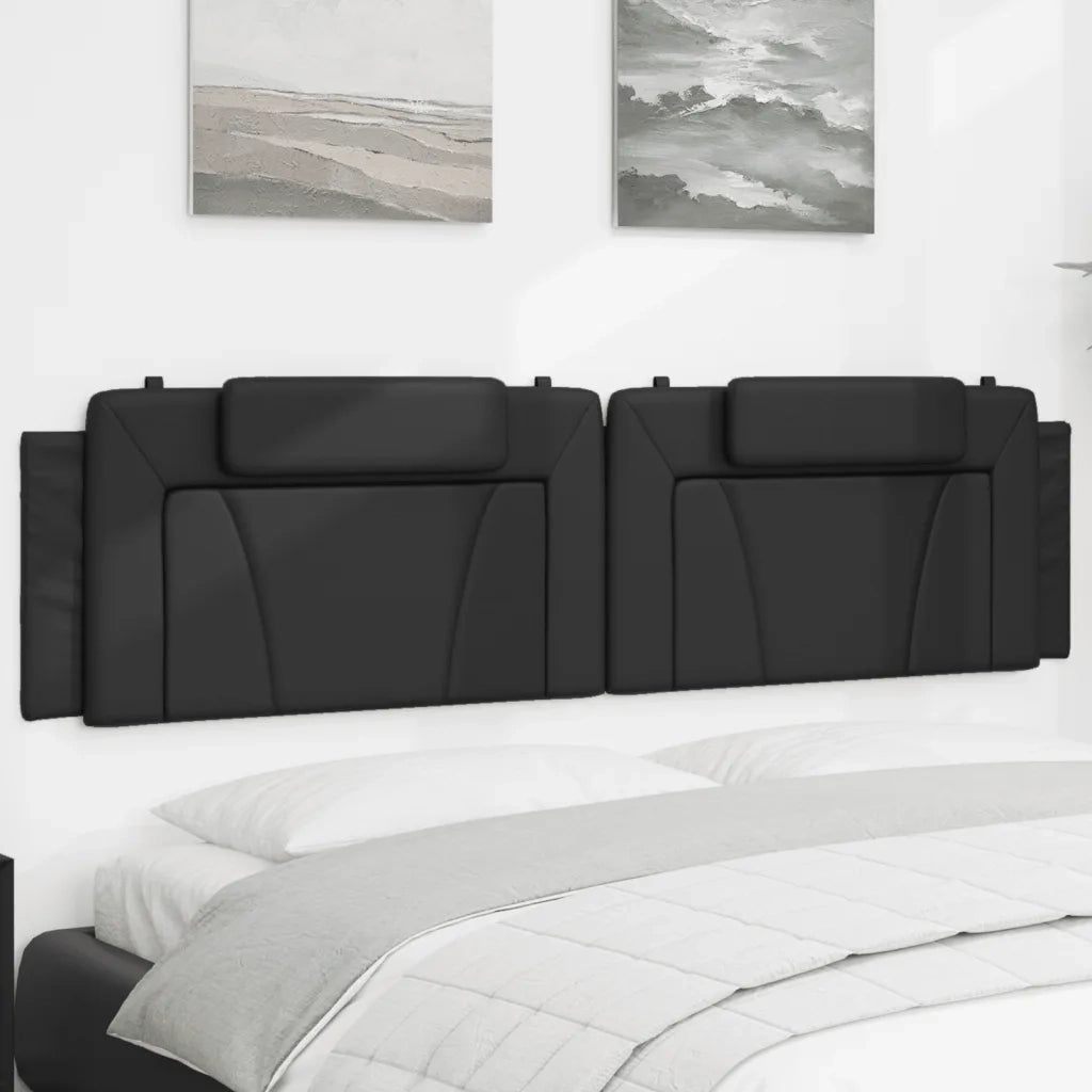 Cuscino Testiera Viana Nero 200 cm in Similpelle 374814