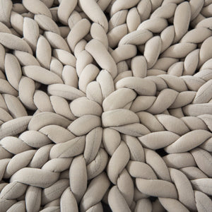 Cuccia per Cani e Gatti Ø93x15 cm in Tessuto Effetto Velluto Grigia