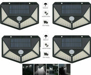 4pcs Lampada luce faretto faro esterno energia solare 114 LED sensore movimento