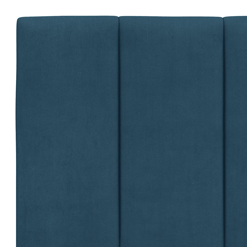 Letto con Materasso Blu 160x200 cm in Velluto