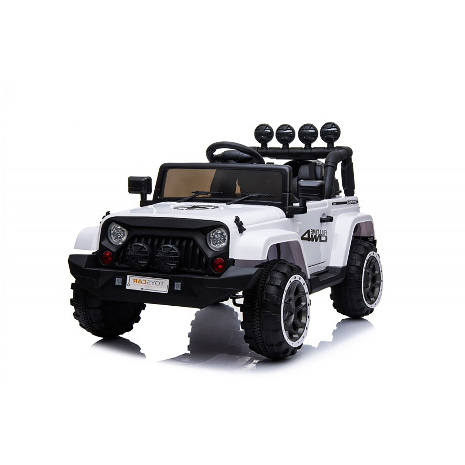 Macchina Elettrica per Bambini Fuoristrada Adventure 12V con Telecomando Bianco