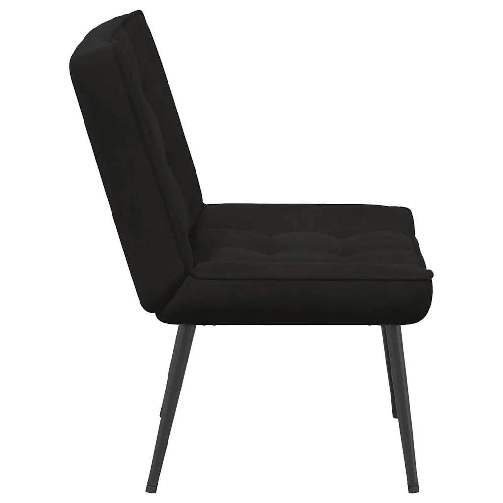 Poltrona Relax | Sedia Relax 64x74x84 cm Nera in Velluto