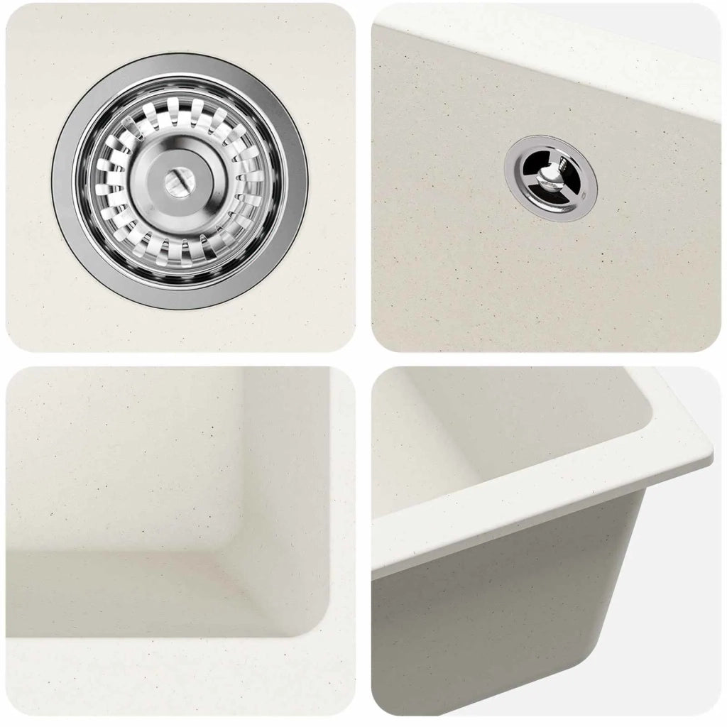 Lavello Bianco 530 x 460 mm 80% Quarzo e 20% Resina CFW8545566