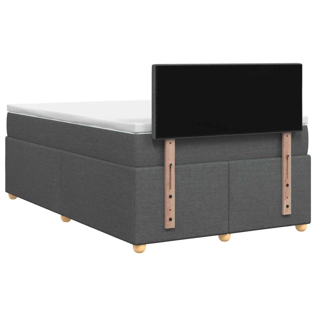 Letto box spring con materasso Grigio Scuro 120 x 190 cm 3450917