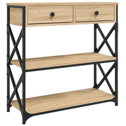 Tavolino Consolle | Tavolo d'Ingresso Rovere Sonoma 75x28x75cm in Legno Multistrato