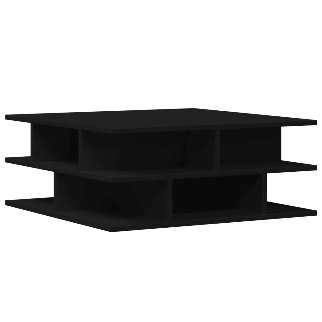 Tavolino da Salotto Nero 70x70x29 cm in Legno Multistrato 840745