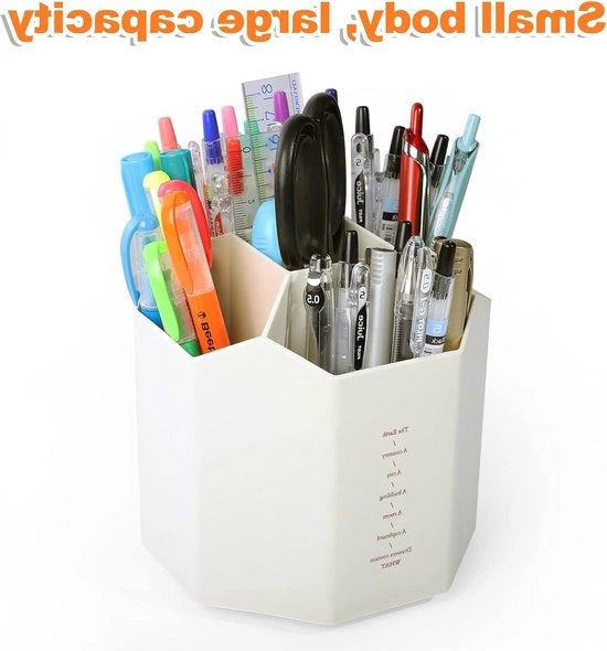 Penne rotanti per ufficio scuola casa - Grande capacità - 360 gradi rotanti - Per bambini - Bianco
