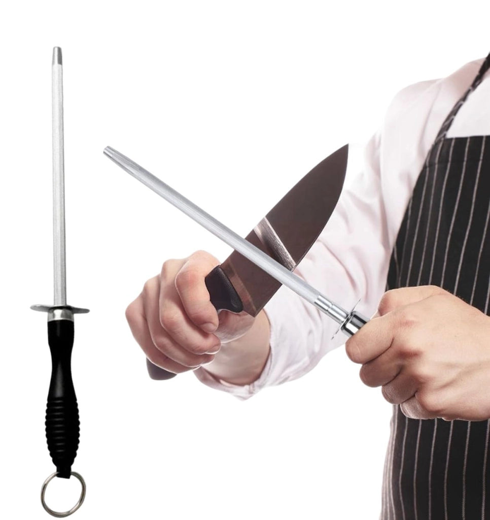 Affilacoltelli Manuale in Acciaio, Asta per Affilatura Professionale 70721