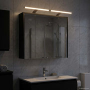 Mobiletto per specchio da bagno Rovere Nero 73,5 x 16 x 62,5 cm 889176