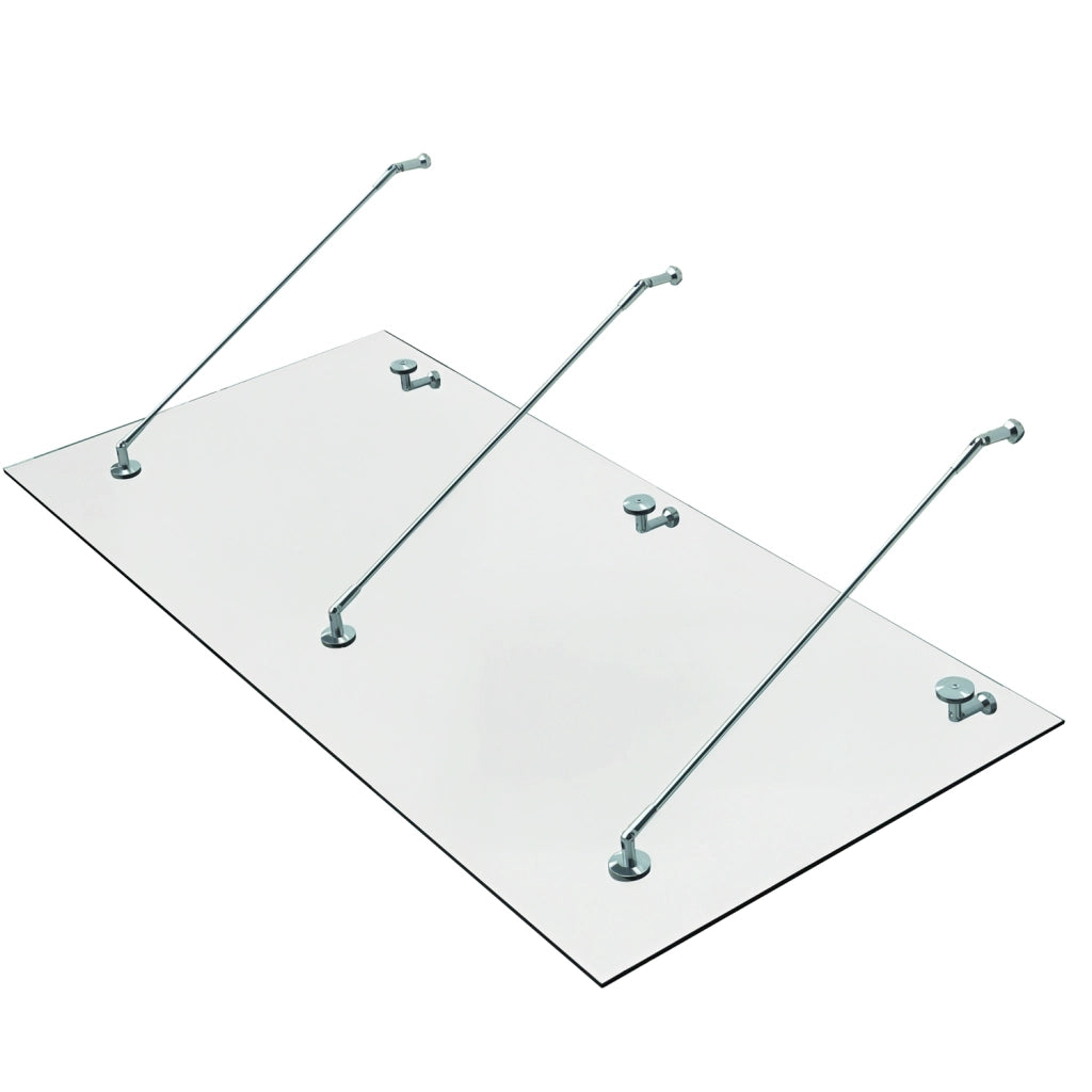 Vordach in Vetro Temperato e Acciaio Inox ¨C Zephmum ¨C 200x90cm