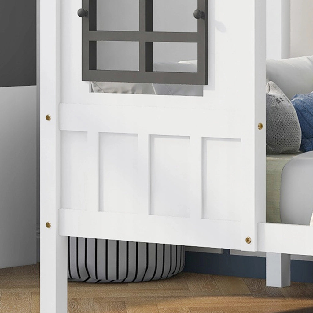 Letto con 2 finestre 90x200 - Xylo - Bianco