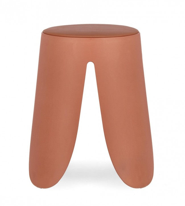 Set 4 Sgabelli  Ø37x47 cm in Similpelle Imogen Terracotta