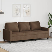 Divano a 3 Posti Marrone 180 cm in Tessuto 359174