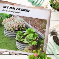 Set di 2 Letti per Orto Rialzati in Acciaio Galvanizzato con Fondo Aperto, Ø60x30cm, Argento