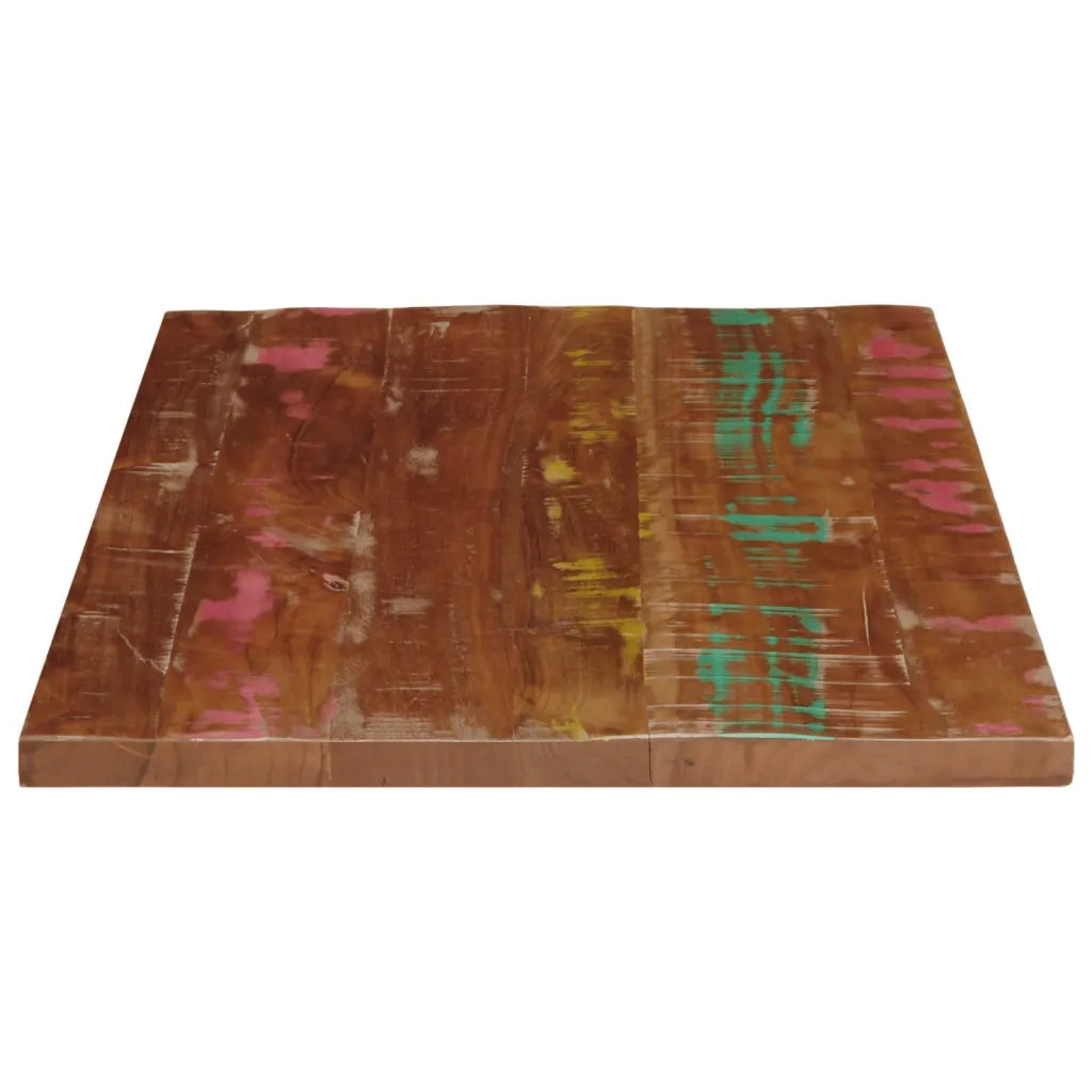 Piano Tavolo 80x70x1,5 cm Rettangolare in Massello di Recupero 371071