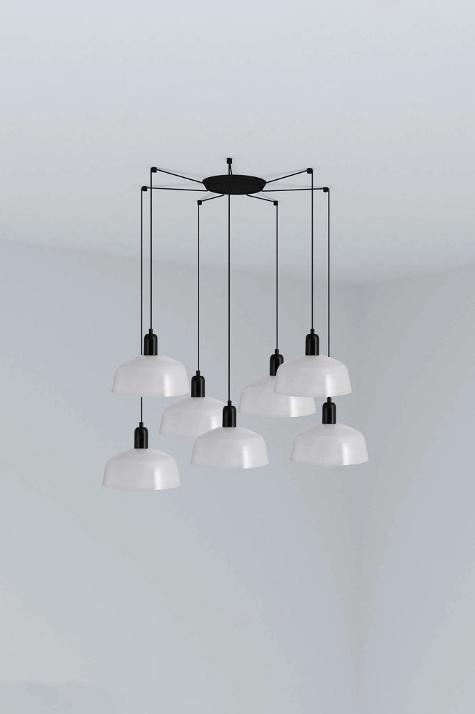TATAWIN M metallo 7L Lampada a sospensione bianca