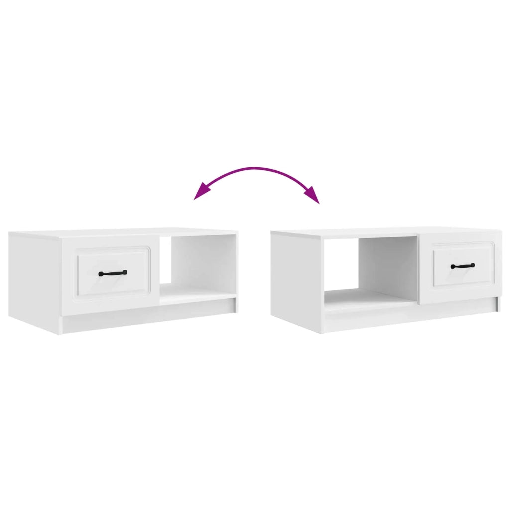 Tavolino da salotto Bianco 90 x 50 x 37 cm Legno ingegnerizzato 895875