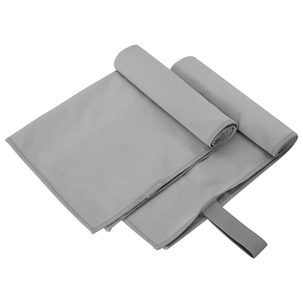 Asciugamani Sportivi 2 pcs Grigio scuro 50 x 30 cm