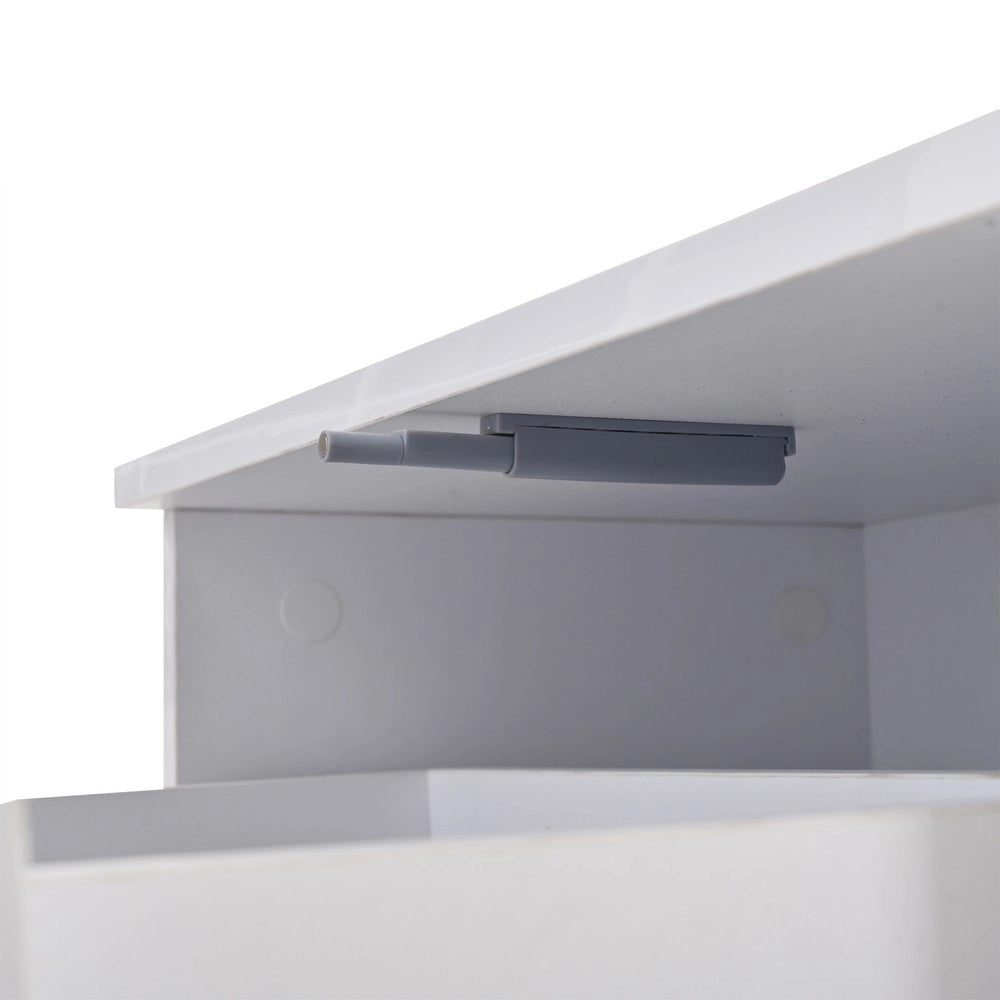 Tavolino da Caff¨¨ con LED e Cassetto ¨C MINIMAL ¨C Bianco, 100x50x40