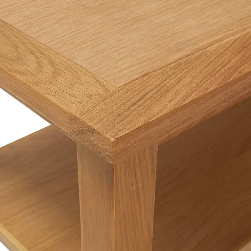 Tavolino da Salotto 90x45x40 cm in Legno Massello di Rovere 289194