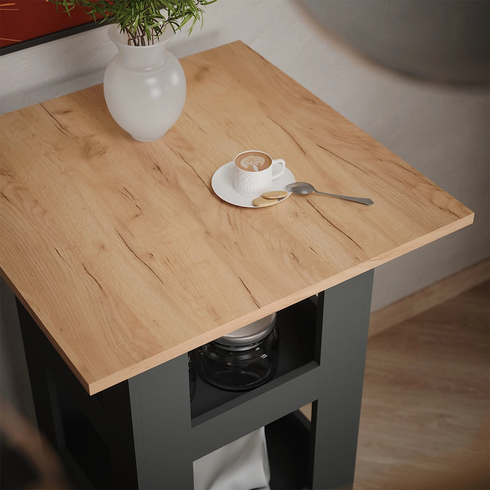 Vicco Tavolo da bar Quercia dorata/antracite 65 x 65 cm