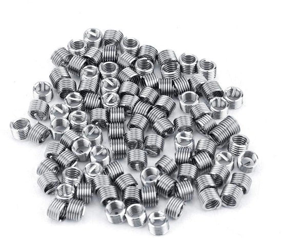 Inserti a spirale in acciaio inossidabile rovente M4 - 100 pezzi - assortimento con spirale elicoidale - 1,5 D
