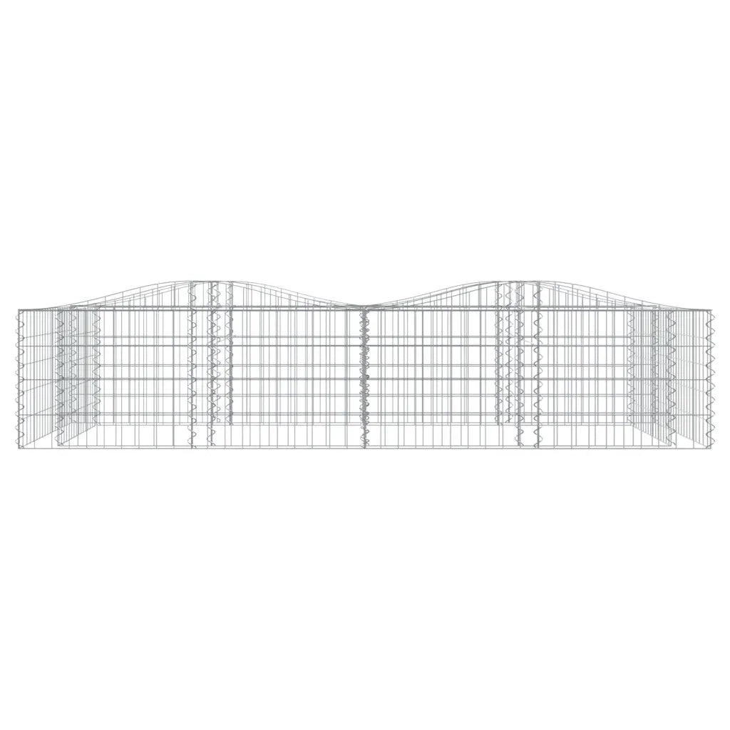 Gabbione ad Arco con Letto Rialzato 200x100x50 cm Ferro Zincato