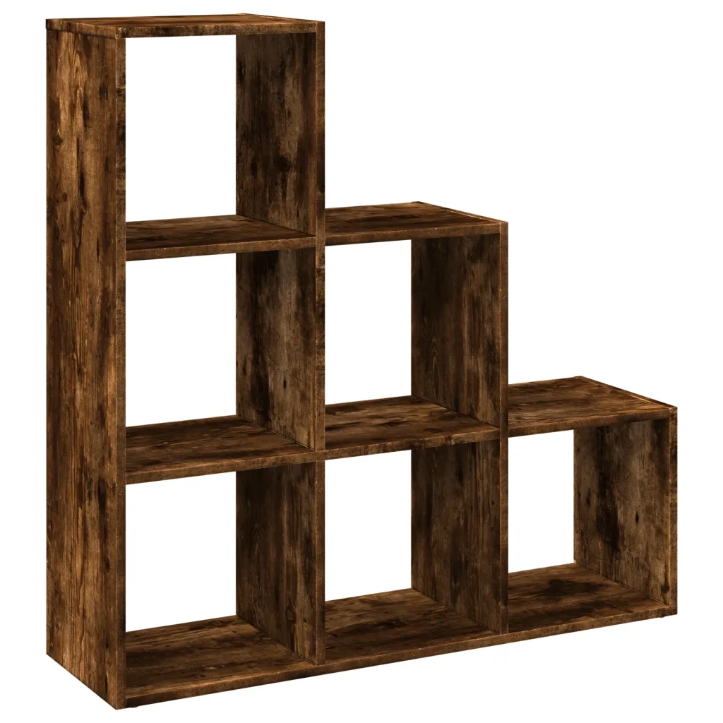 vidaXL Libreria Divisorio 3Ripiani Rovere Fumo 99x29x99cm Truciolato