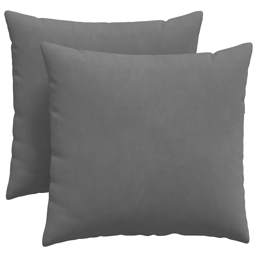 Cuscini da Divano 2 pz | Cuscini per sedie Grigio scuro 45 x 45 cm Tessuto