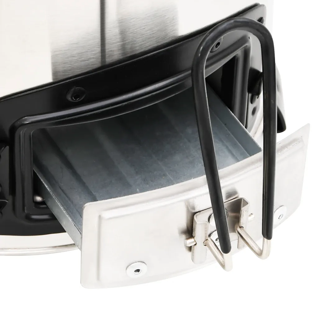 Stufa a Legna con Ventola USB Argento 35,5x26x28cm Acciaio Inox 319443