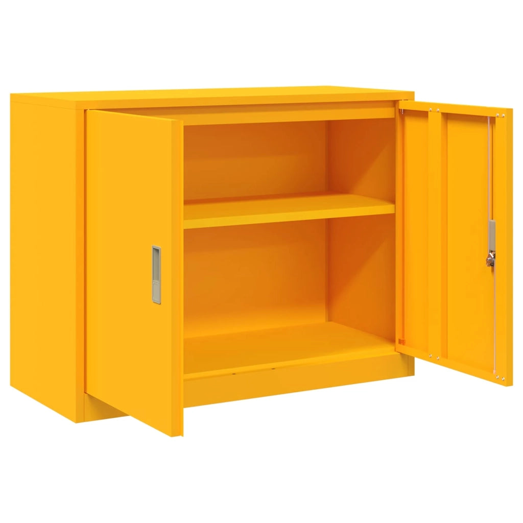 Armadio Giallo senape 90 x 40 x 70 cm Acciaio 891637