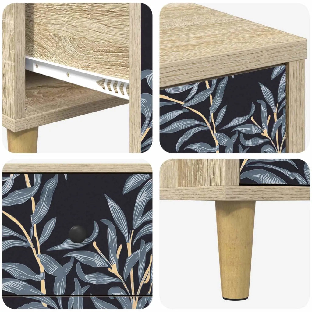 Armadio da Notte DOKKUM 2 pz Rovere Sonoma 36 x 33 x 60 cm 8007286