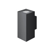 Zio Applique da Parete Dual GU10 38° Nero Opaco - Lampada a Doppia Emissione Luminosa per Interni di Design Elegante e Moderno Altezza 160 mm