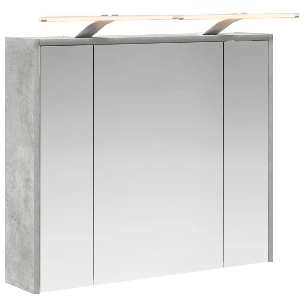 Mobiletto per specchio da bagno Grigio cemento