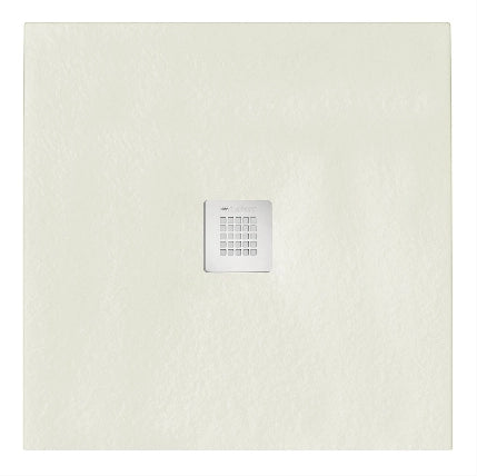 Piatto doccia quadrato 100x100 cm effetto pietra marmoresina STONE quadrato beige FRANCIA