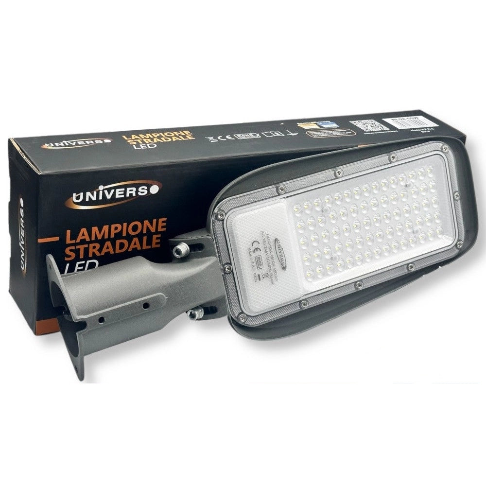 Trade Shop - Proiettore Faro Armatura Stradale Led 50w Con Snodo Da Esterno Ip65 Luce 6500k Rl02-50w -