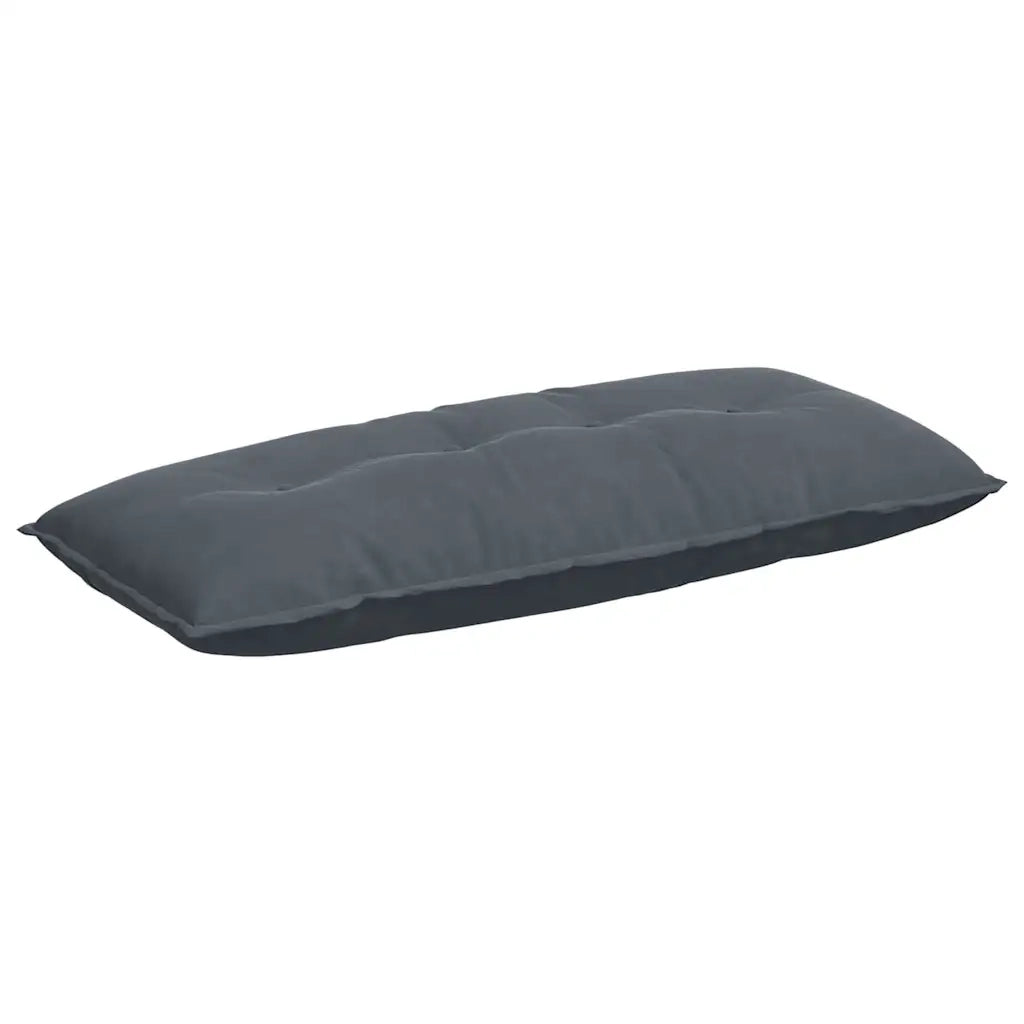 Cuscino per Schiena | Cuscino dorsale Grigio scuro 120 x 50 cm Tessuto in Cords