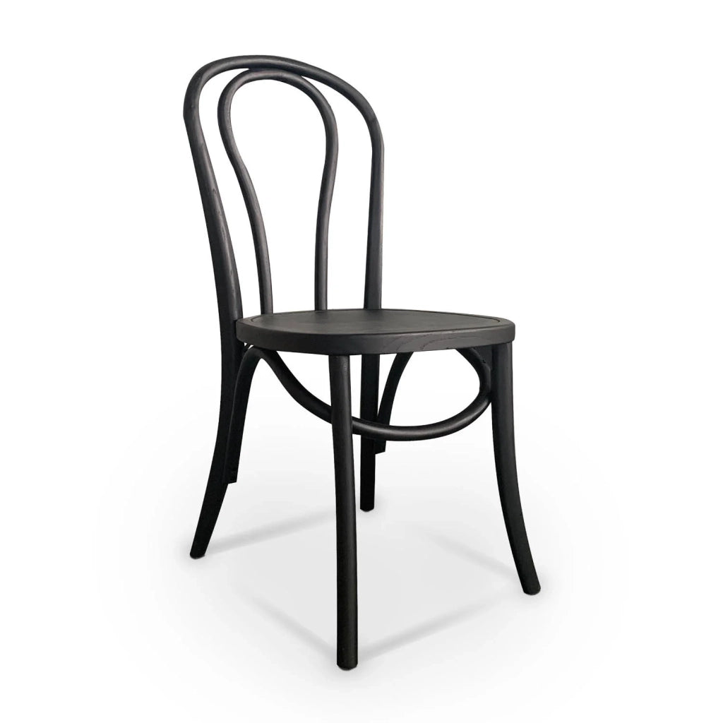 LÚZETE - SEDIA IN LEGNO DI BETULLA NERA AKIRA
