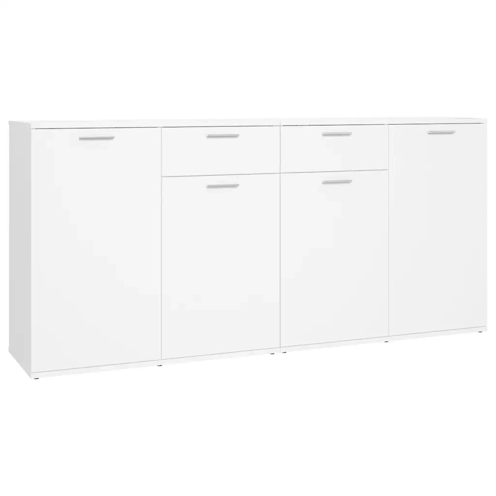 Credenza | Madia | Buffet da pranzo | Armadio da pranzo Bianca 160x36x75 cm in Legno Multistrato