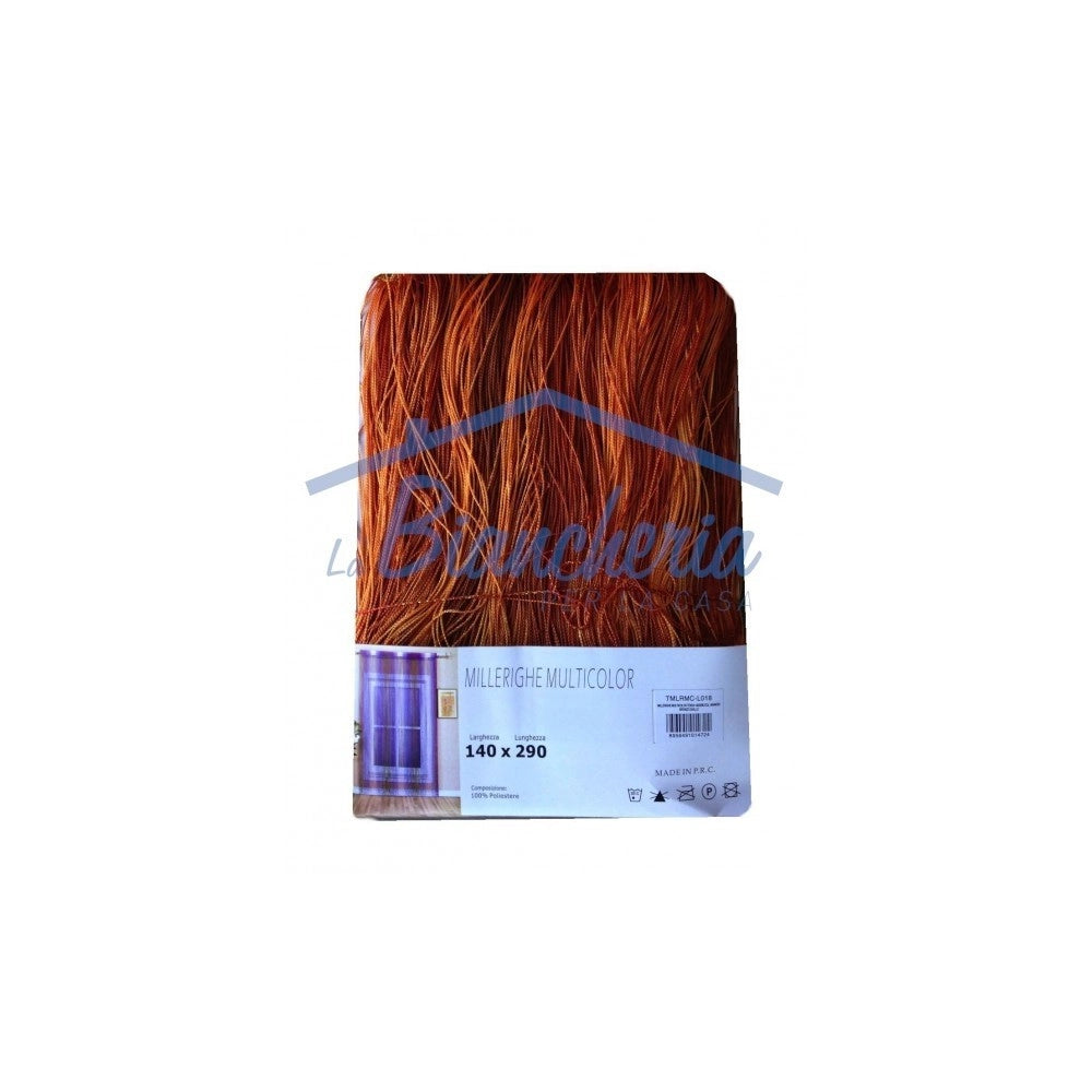 Trade Shop - Tenda Millerighe A Fili Sfumati 140 X 290 Cm Per Interni Divisoria Decorativa -