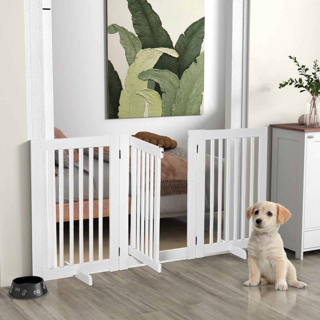 Barriera per Cani Modulare Pieghevole ¨C zephmum ¨C 155x35,5x76 cm MDF Bianco