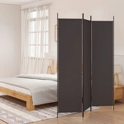 Divisorio Ambienti | Divider per stanze | Paravento a 3 Pannelli Marrone 150x200 cm in Tessuto