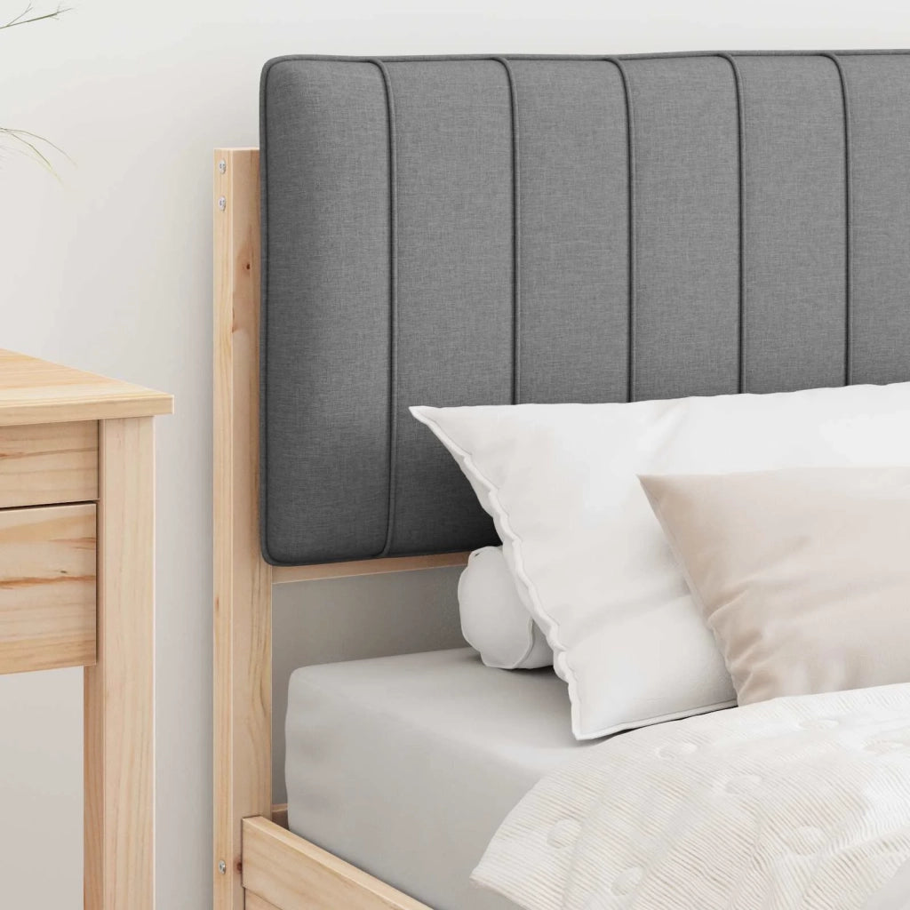 Letto con Testiera Rivestita Grigio chiaro 90 x 200 cm 877794