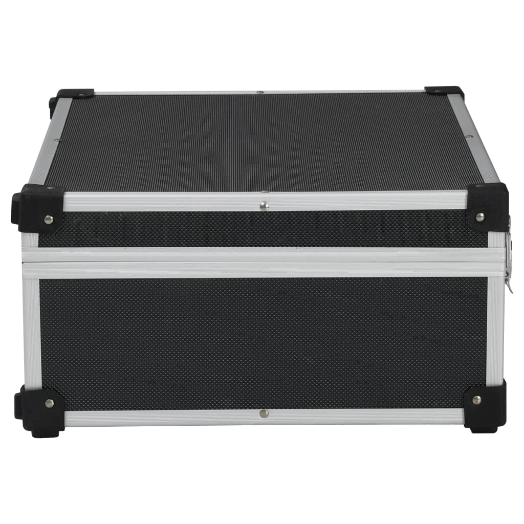 Valigetta portautensili cassetta portautensili carrello portautensili cassetta portautensili contenitore portadocumenti portatile 46 x 33 x 16 cm nero 02_0003269