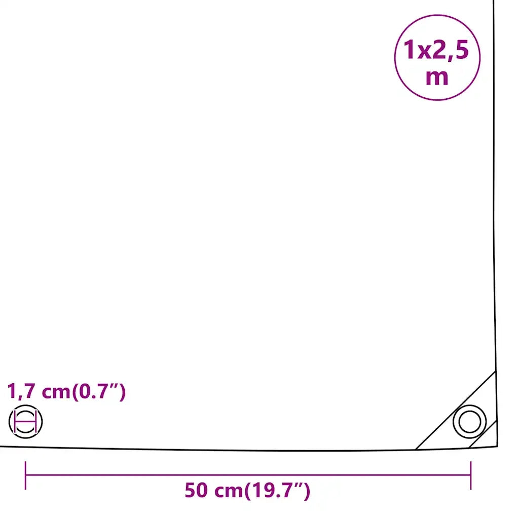 Telone Grigio 1x2,5 m 650 g/mÂ²