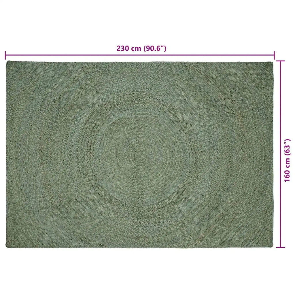 Tappeti per area Verde Oliva 160 x 230 cm Juta