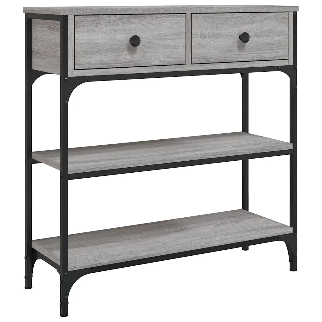Tavolino Consolle | Tavolo d'Ingresso Grigio Sonoma 72,5x25x75 cm Legno Multistrato