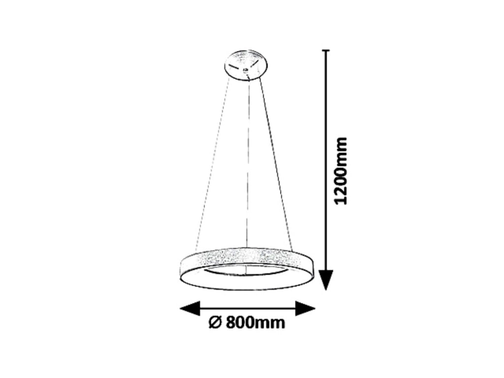 Lampadario LED rotondo 80cm 80W oro Carmella Rabalux